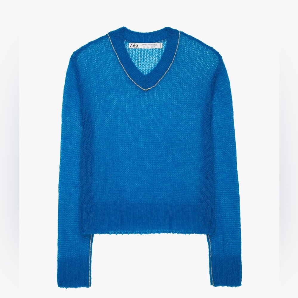 Zara women Wool Blend Openwork Knit Sweater Limited Edition. Size Small. NWT!